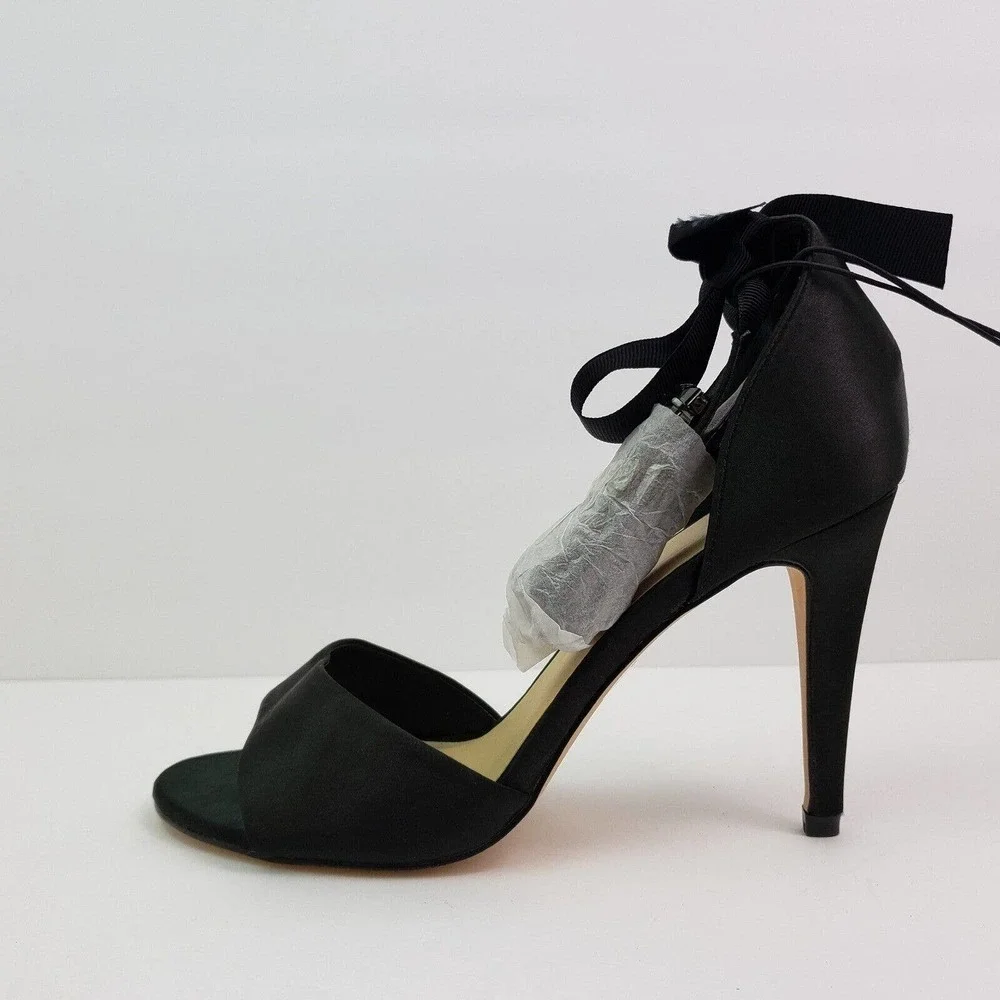 New York & Company Womens Size 8 Black Ankle Tie Formal 4